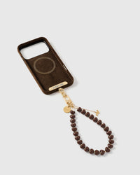 COCOA DACHSHUND HEART PHONE STRAP