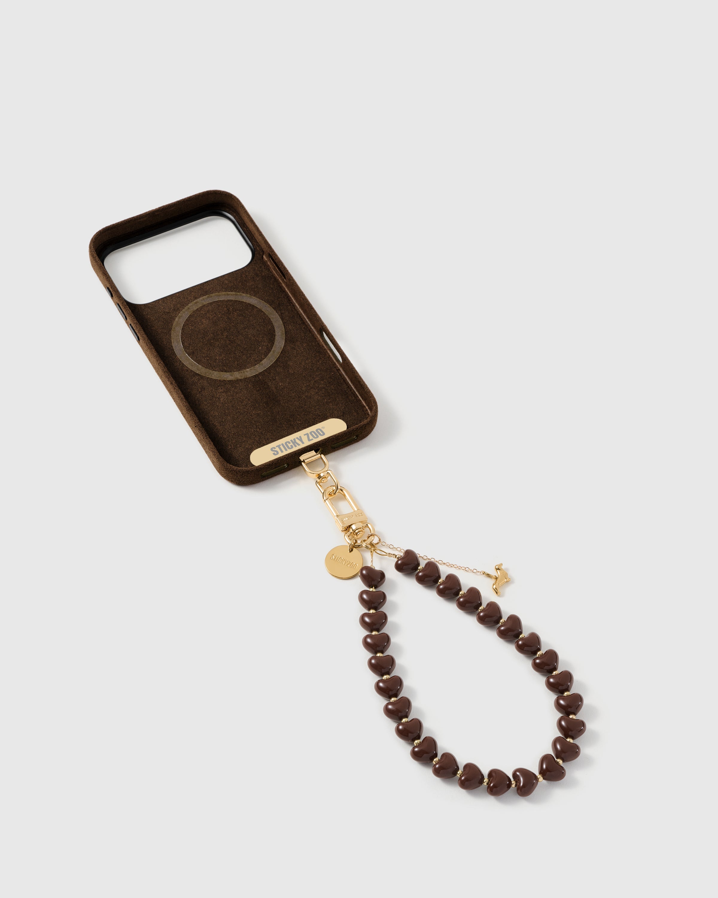 COCOA DACHSHUND HEART PHONE STRAP