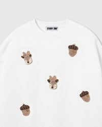 REINDEER & ACORN PLUSH SWEATSHIRT