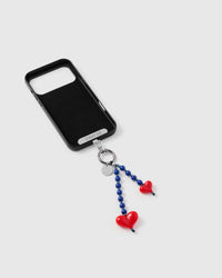 DOUBLE HEART PHONE STRAP