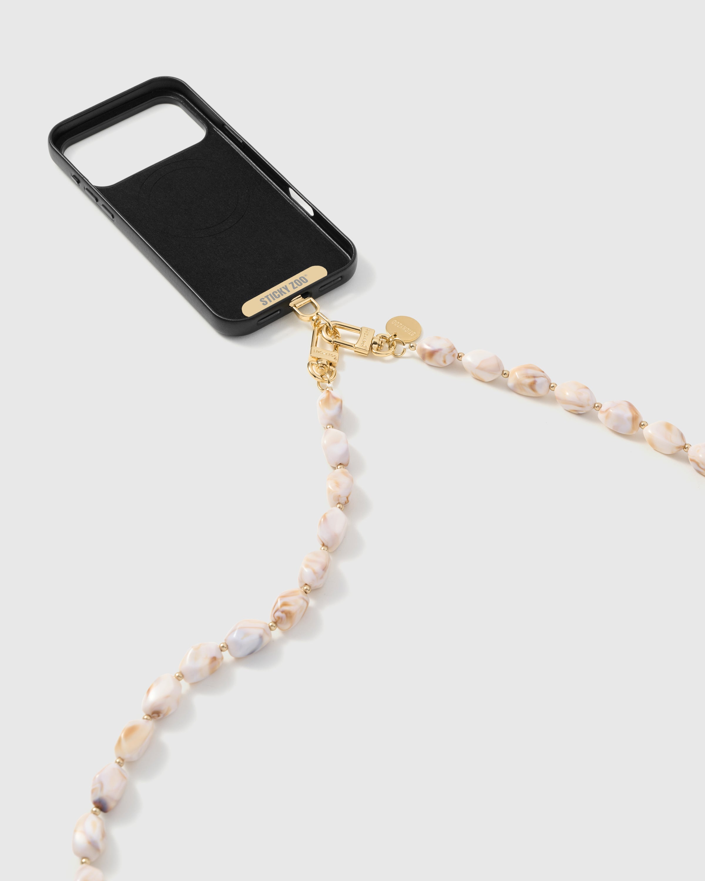 BLUSH MARBLE CROSS-BODY PHONE STRAP