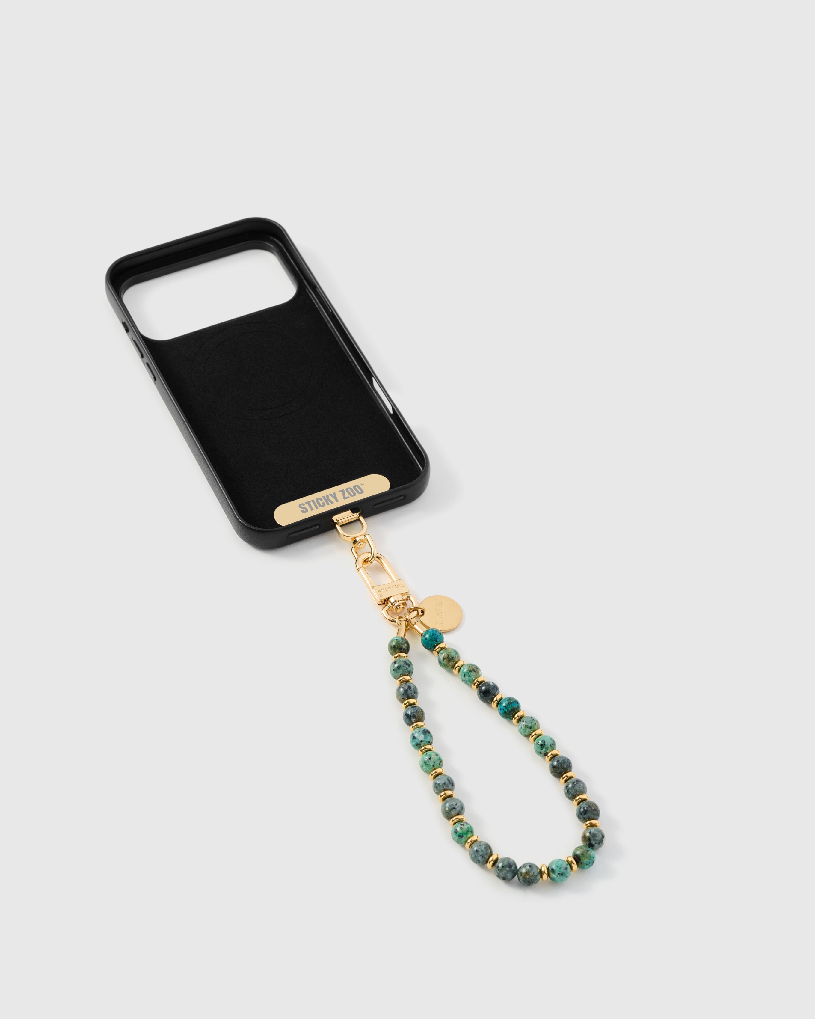 TURQUOISE SPECKLE ORBIT PHONE STRAP