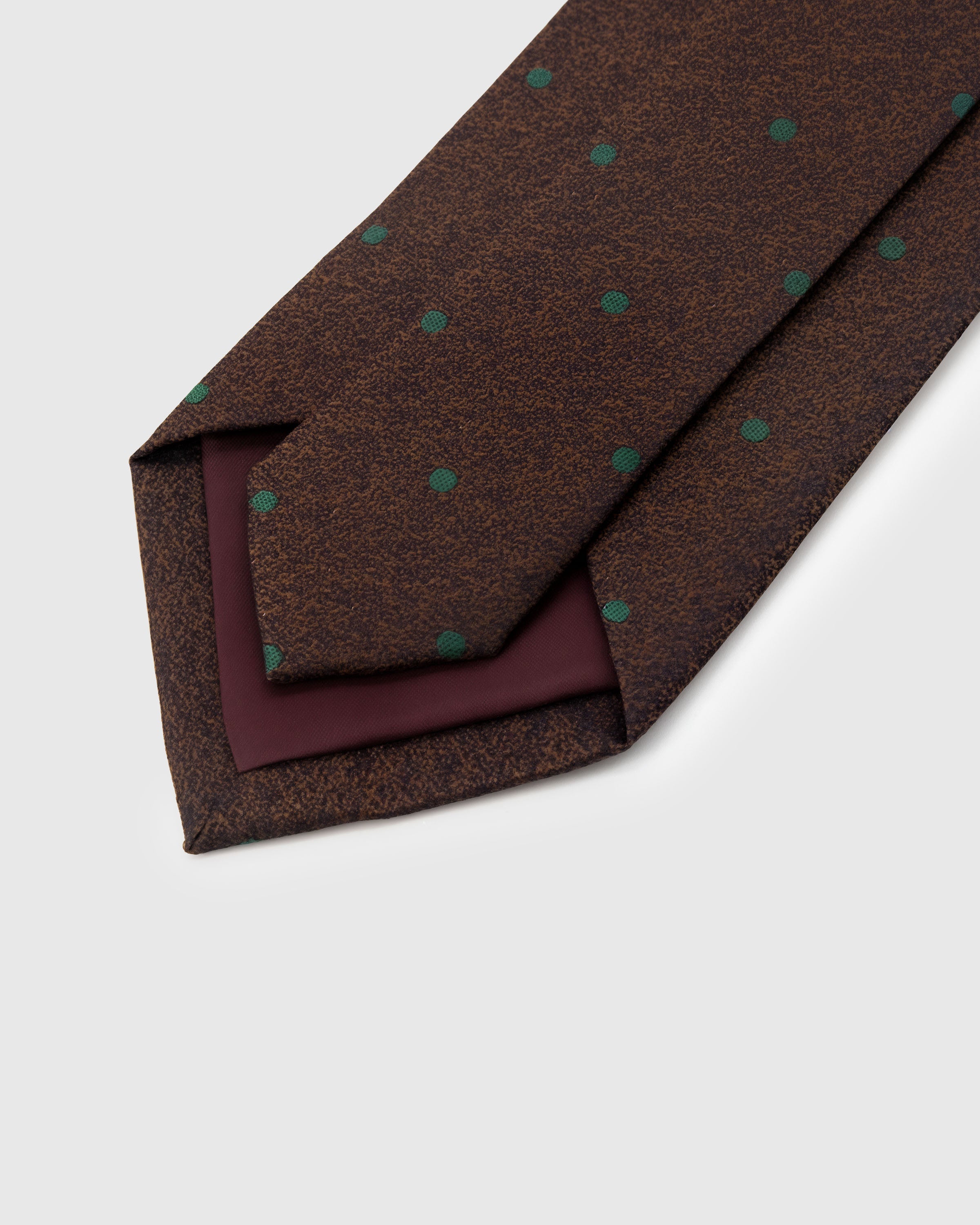 TOBACCO EMERALD DOT TIE