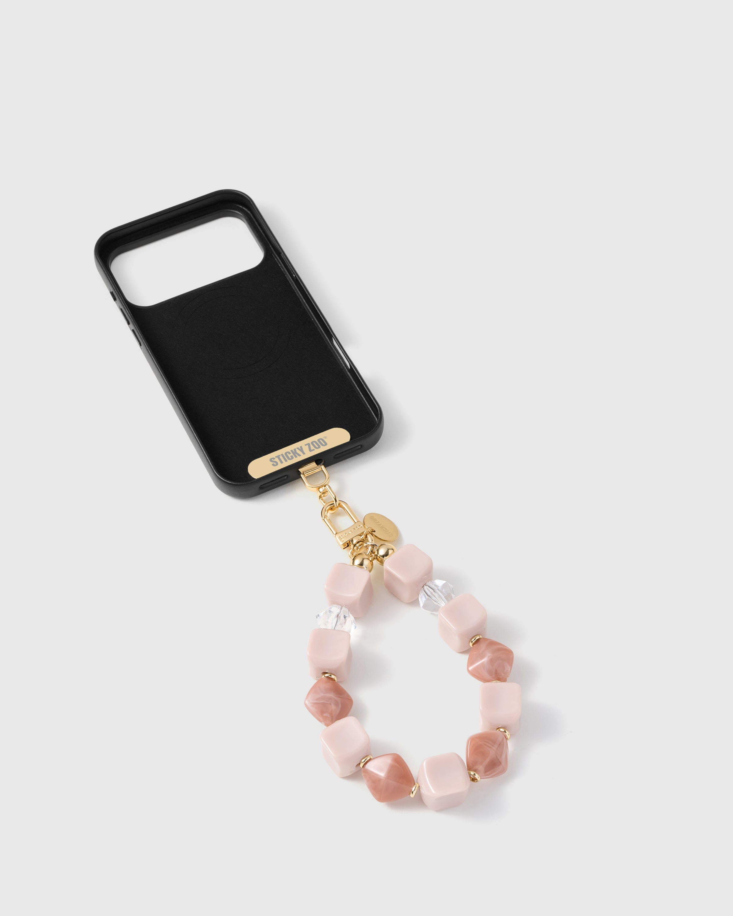 ROSE MARBLE MIX PHONE STRAP