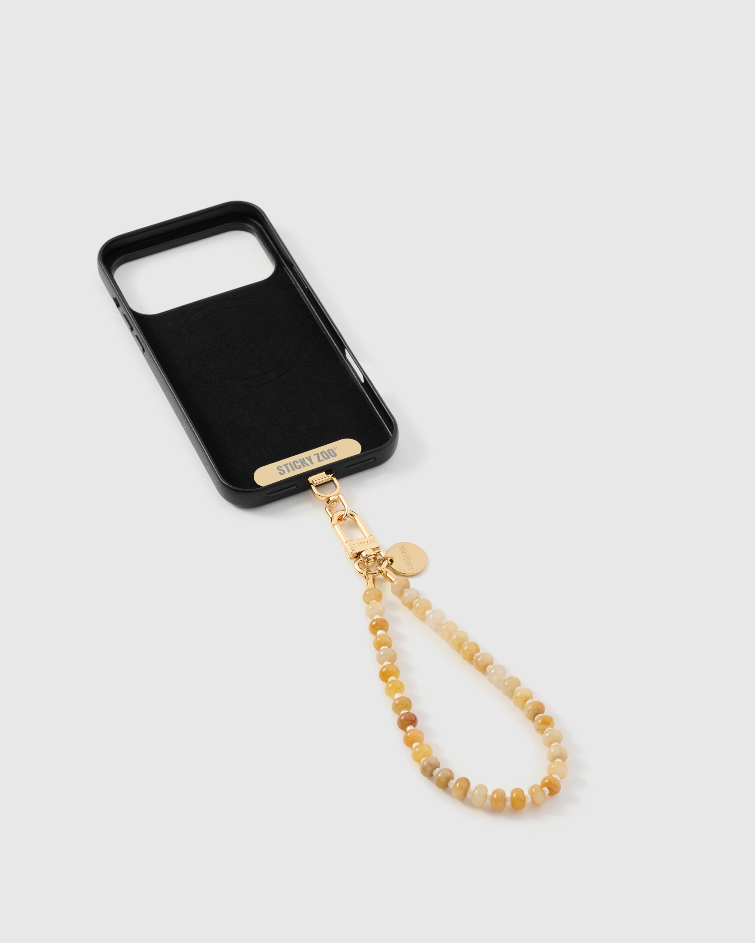 SAFFRON AGATE ORBIT PHONE STRAP