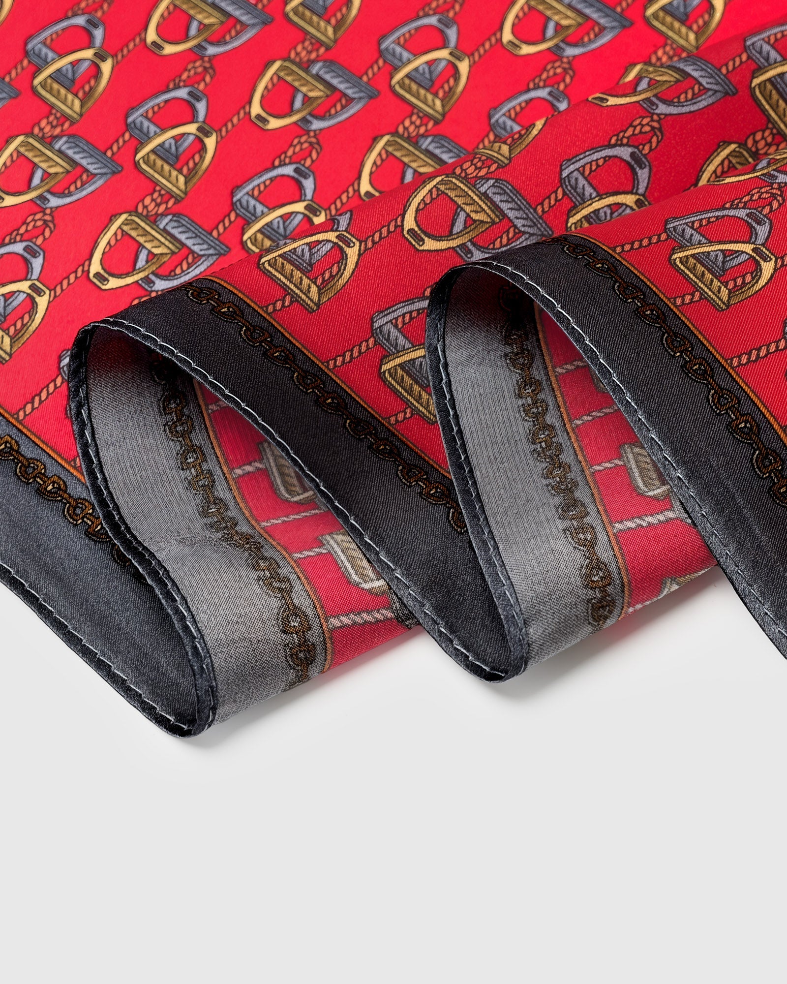EQUESTRIAN STIRRUP SILK SCARF