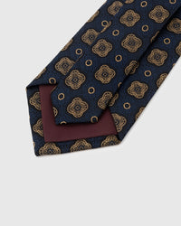 NAVY QUATREFOIL TIE