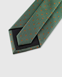 SAGE TANGERINE DOT TIE