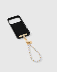 WHITE MARBLE ORBIT PHONE STRAP