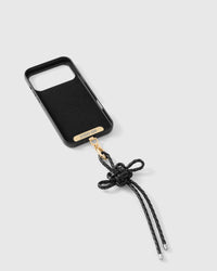 NOIR BOW PHONE STRAP