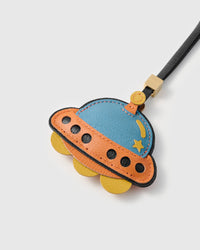 UFO LEATHER BAG CHARM