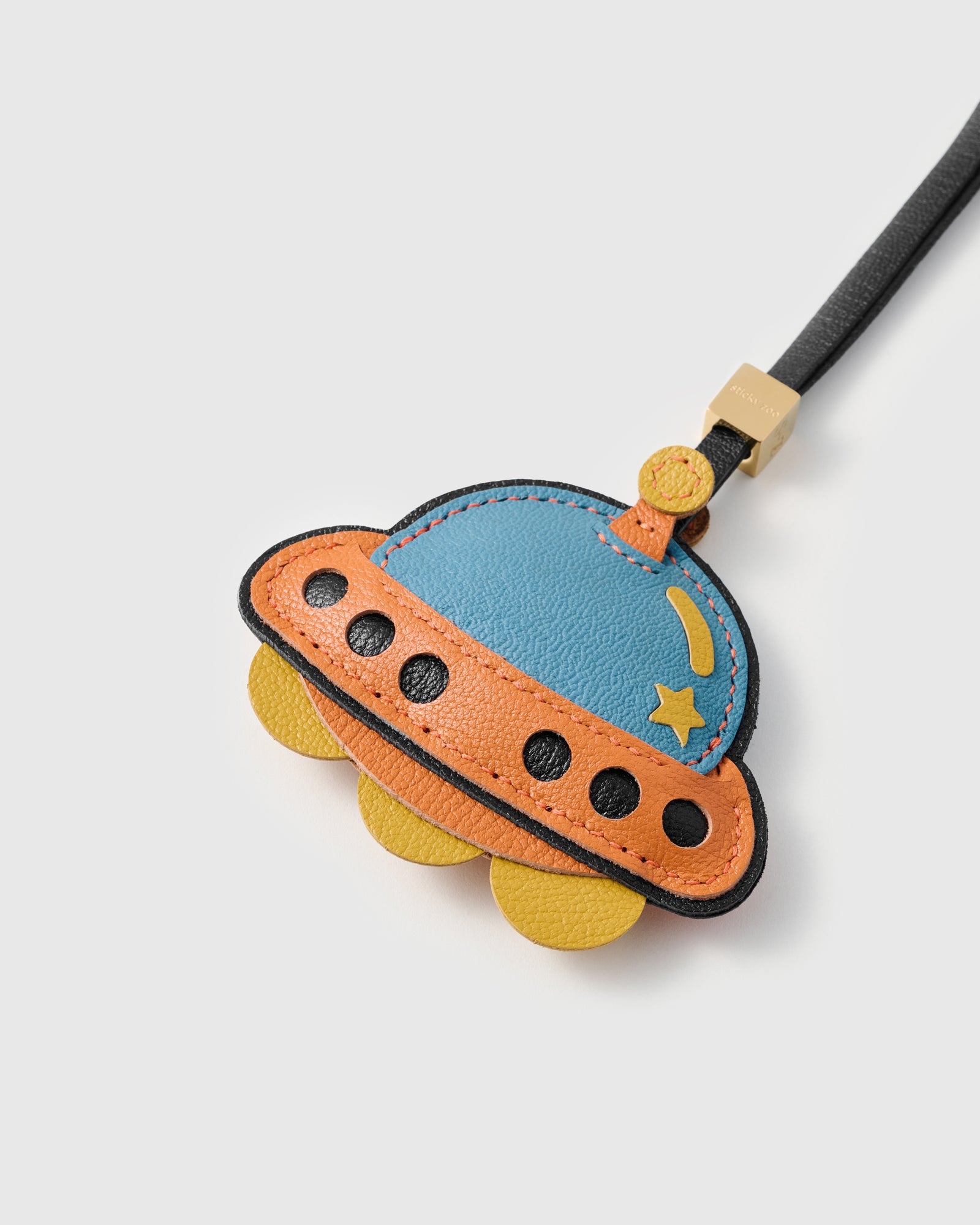 UFO LEATHER BAG CHARM