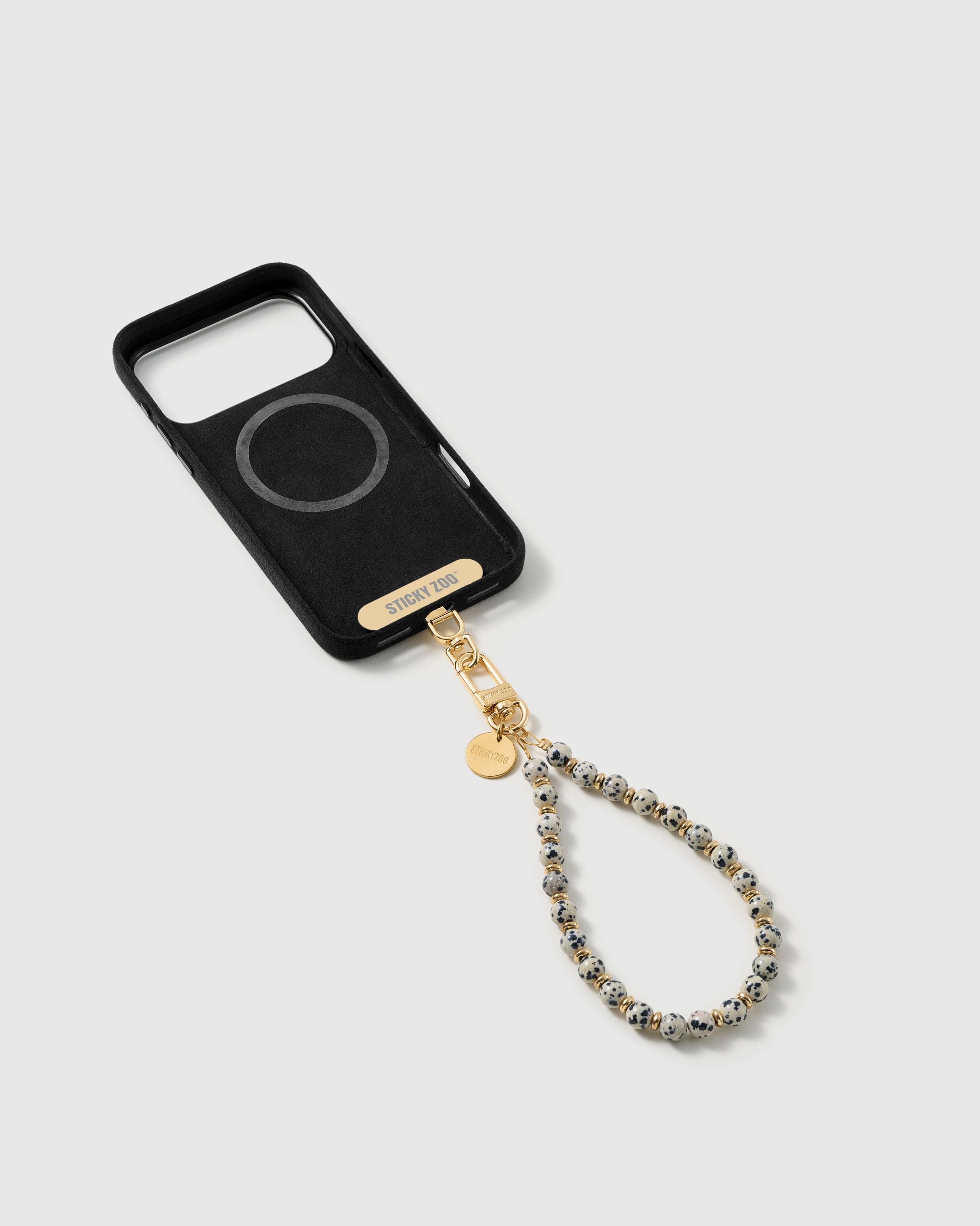 DALMATIAN BEAD PHONE STRAP
