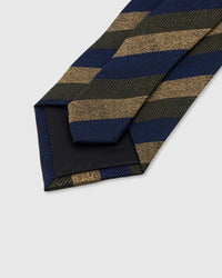 NAVY HERRINGBONE TIE