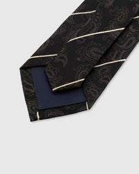 NOIR PAISLEY GILT TIE