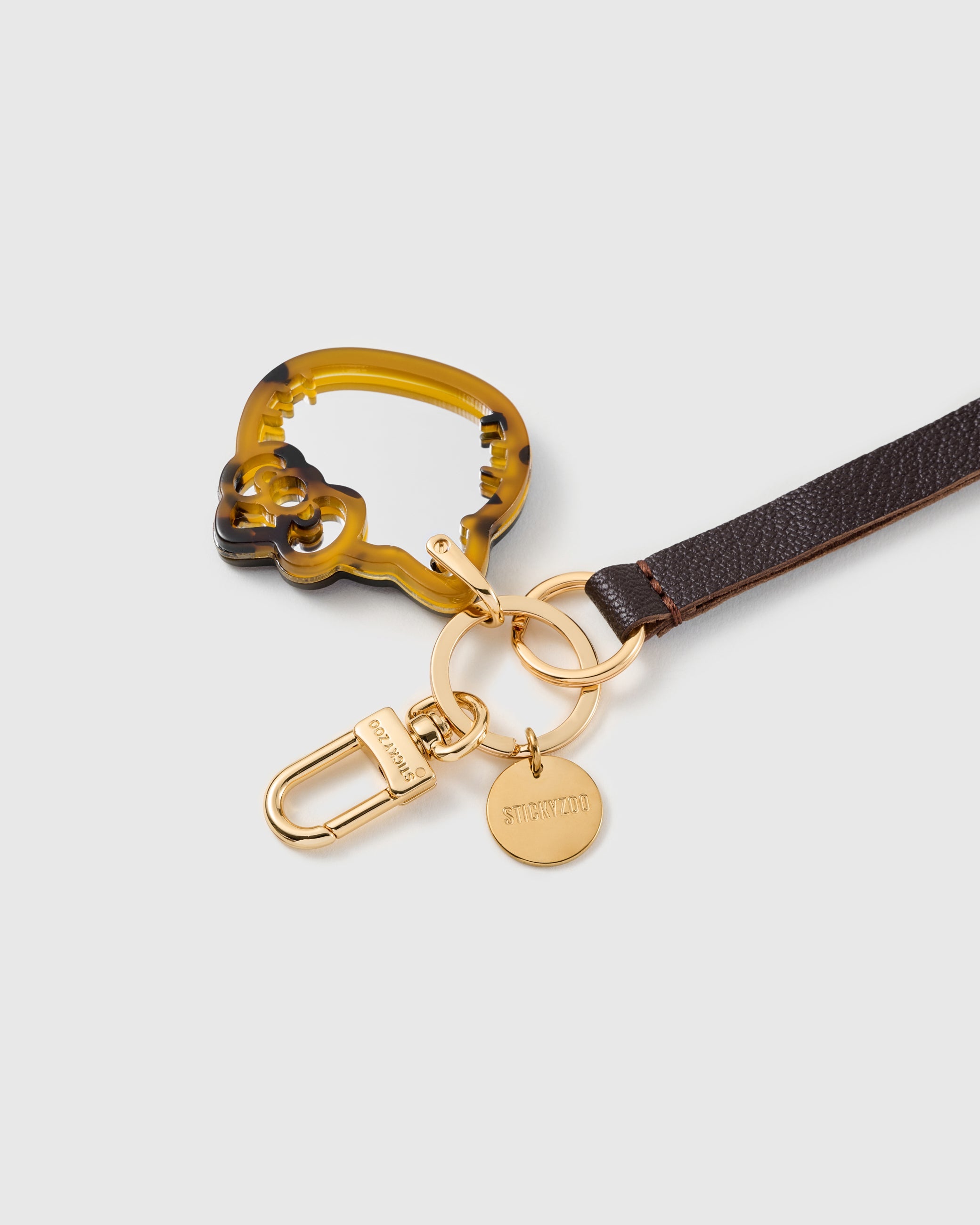 COCOA CAT LEATHER PHONE STRAP