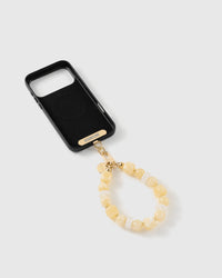 BUTTERMILK MARBLE MIX PHONE STRAP