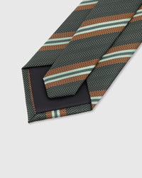GRAPHITE HERRINGBONE TIE