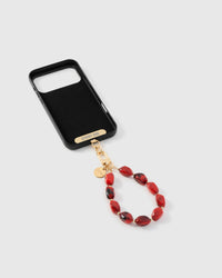 RUBY SMOKE AGATE PHONE STRAP