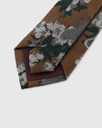CARAMEL FLORAL WASH TIE