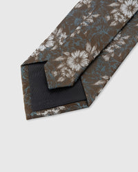 UMBER FLORAL TIE