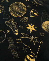 GOLDEN COSMOS SILK SCARF