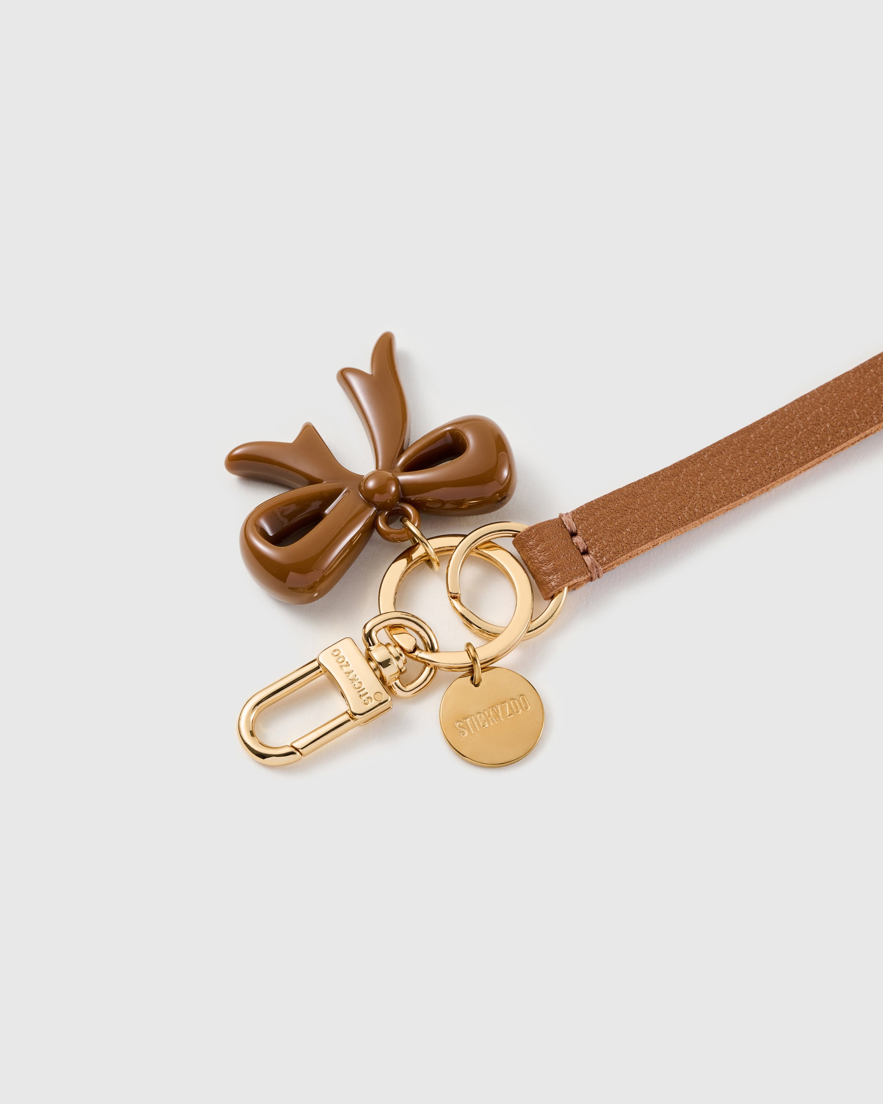 HAZEL BOW LEATHER PHONE STRAP