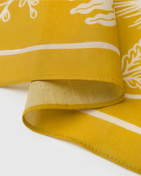 MUSTARD HERBARIUM SILK SCARF