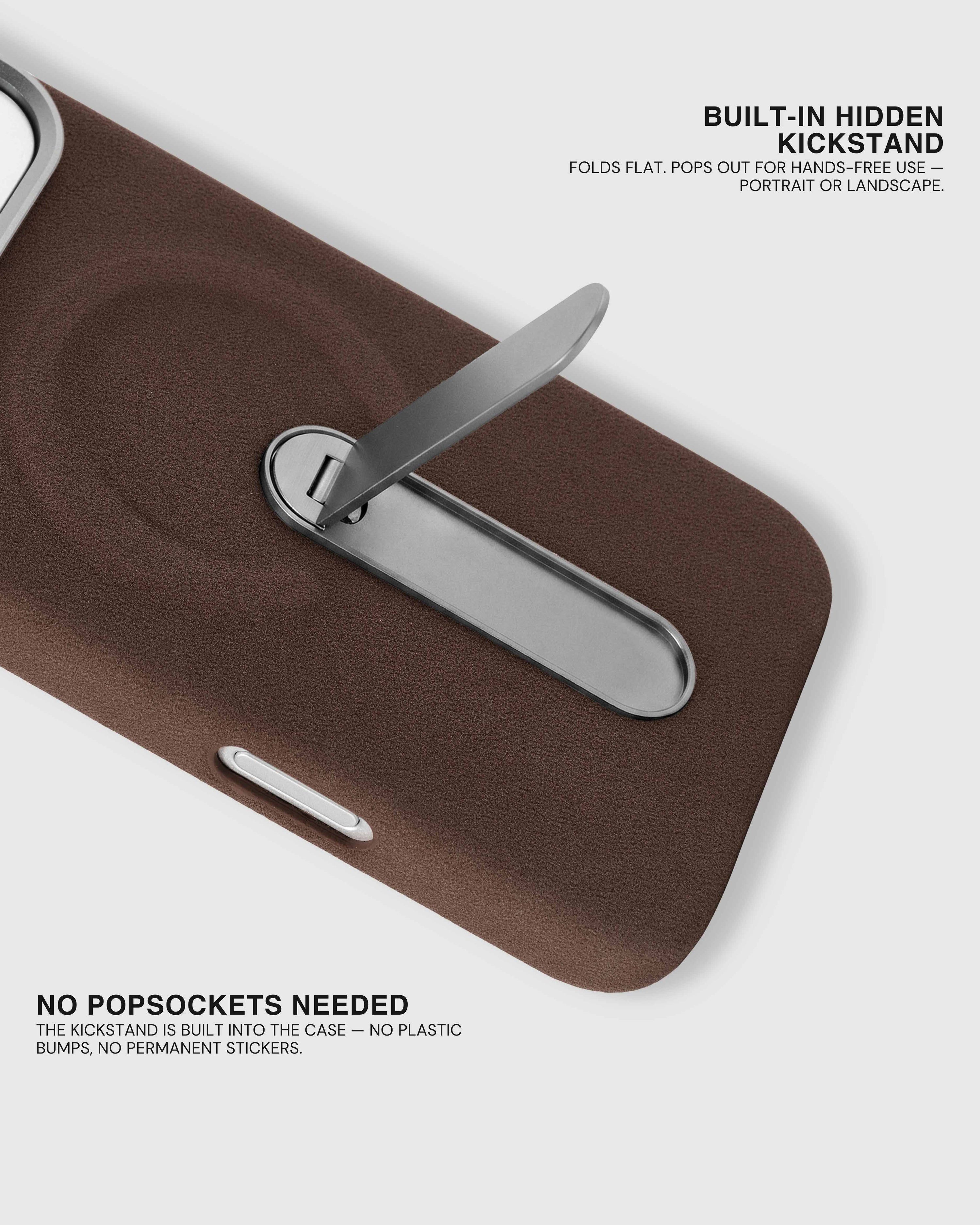 STAND PHONE CASE — BROWN