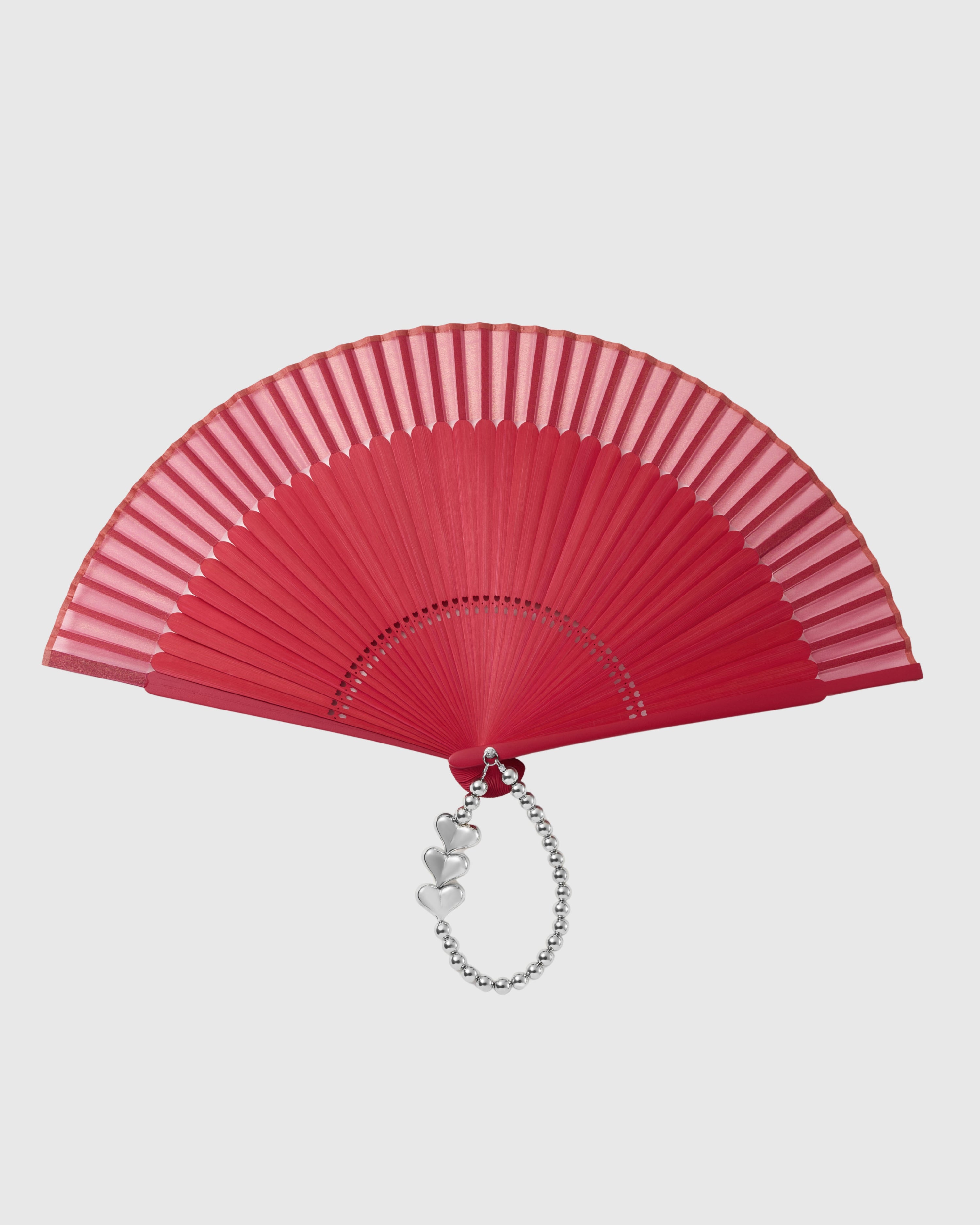 CAMELLIA HEART CHARM HAND FAN
