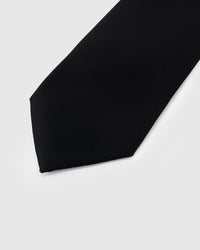 ONYX HERRINGBONE TIE