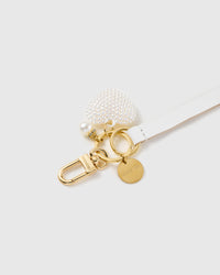 PEARL HEART LEATHER STRAP NG TELEPONO  