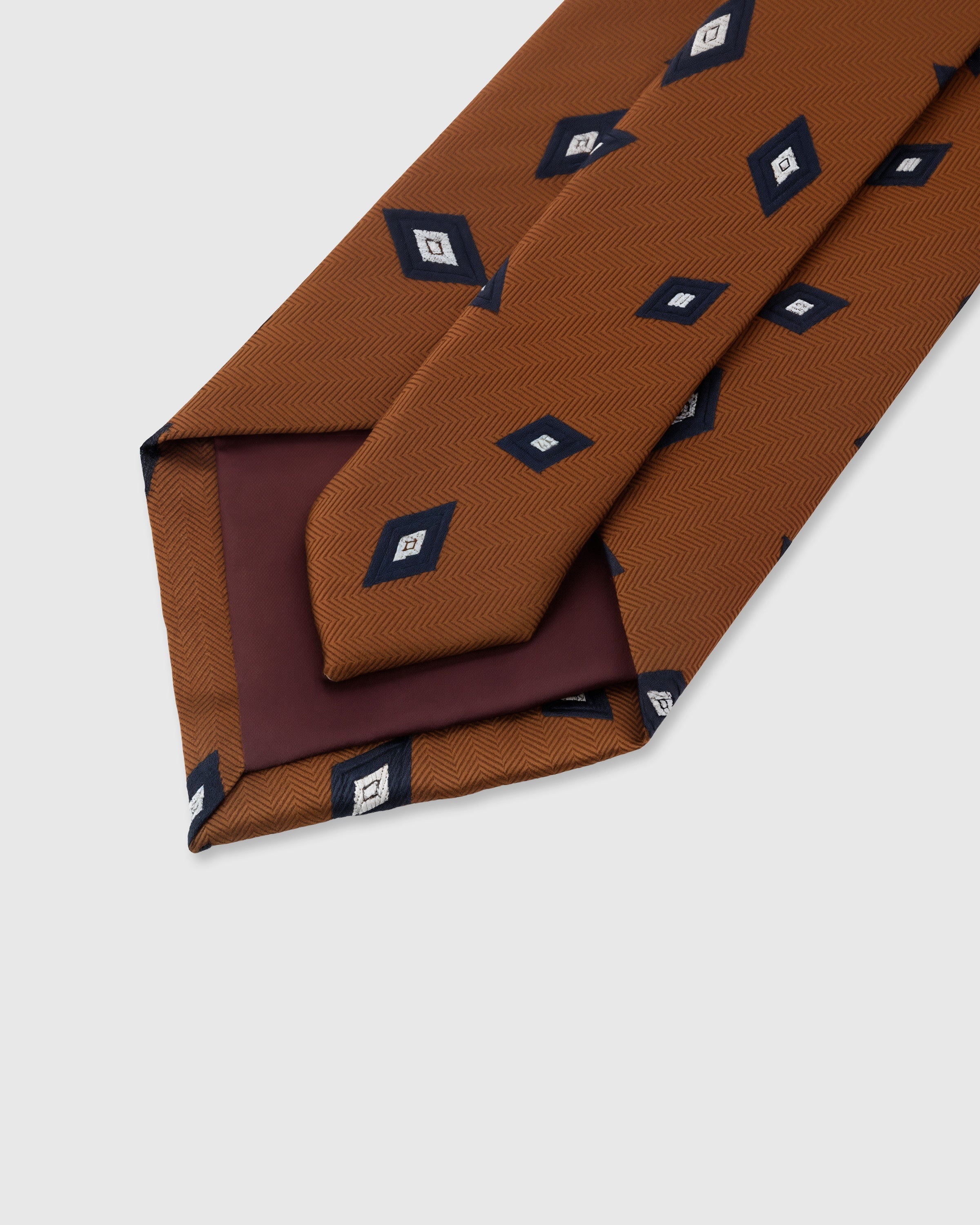 COGNAC DIAMOND FOULARD TIE