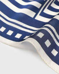 OPTICAL STRIPE SILK SCARF