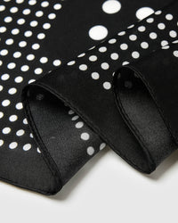 MIDNIGHT DOT SILK SCARF