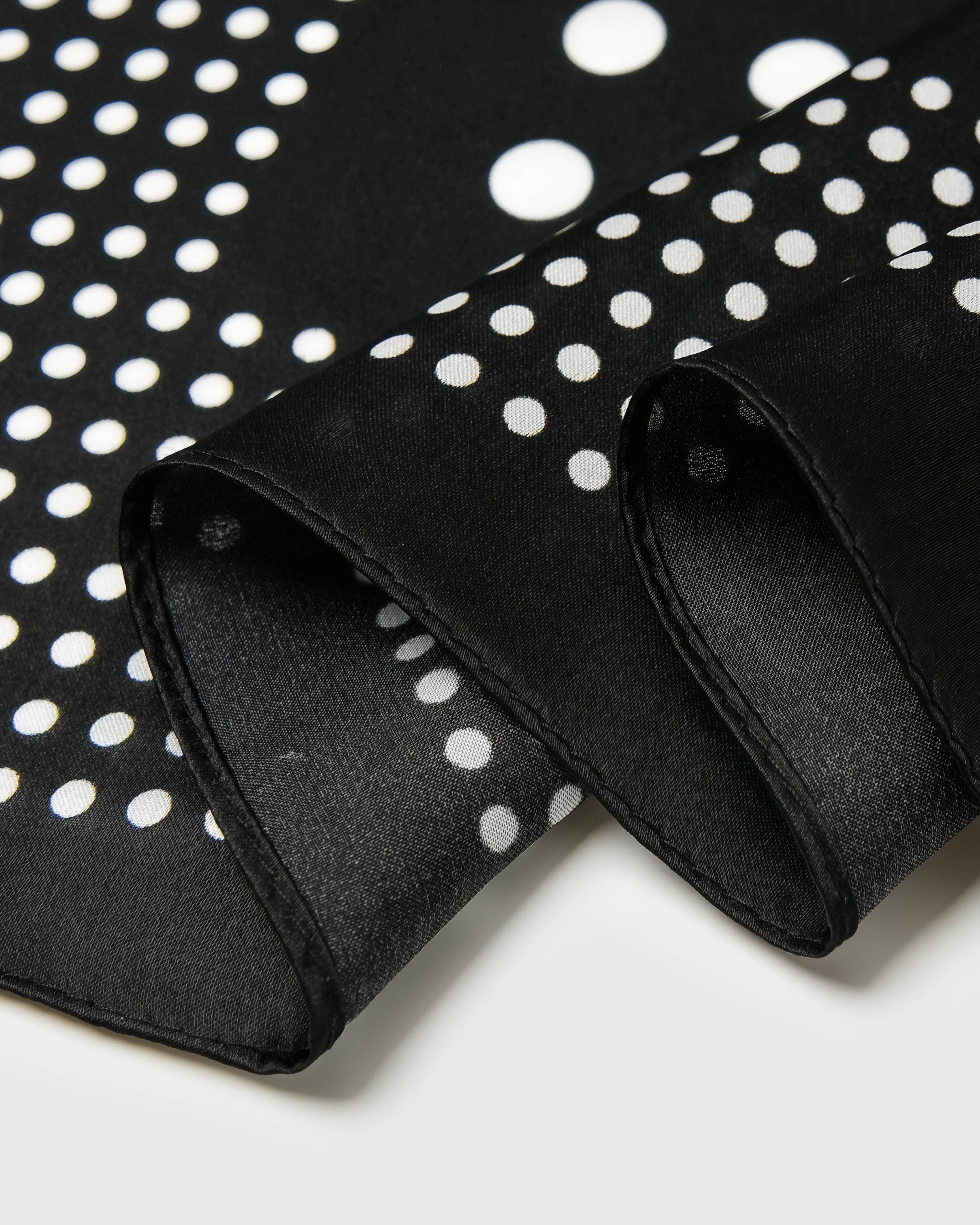 MIDNIGHT DOT SILK SCARF