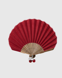 GARNET CHERRY CHARM HAND FAN