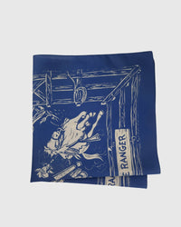 SILVER GALLOP SILK SCARF