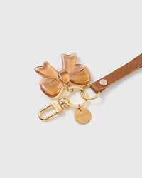 AMBER BOW LEATHER PHONE STRAP