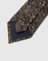 ONYX HERRINGBONE TIE