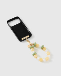 LEMON LIME MARBLE MIX PHONE STRAP