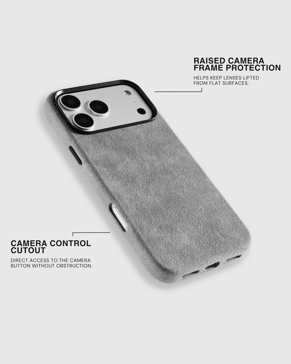 ALCANTARA PHONE CASE — ASH