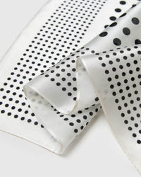 IVORY DOT SILK SCARF