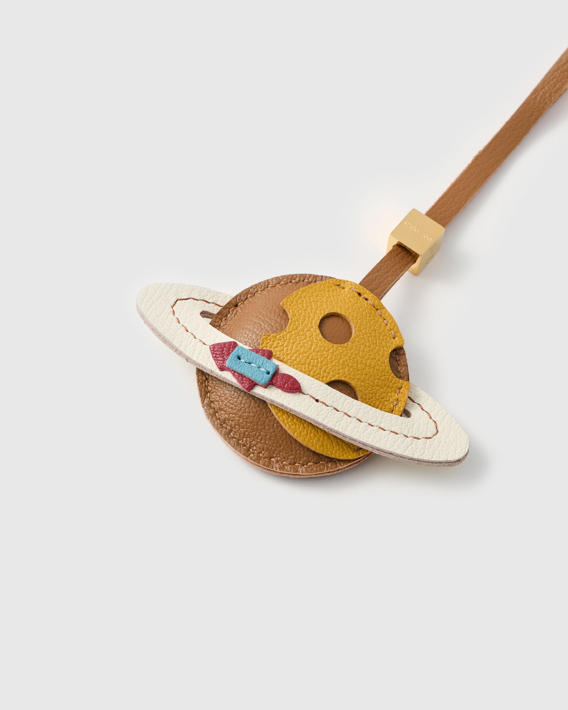 SATURN LEATHER BAG CHARM