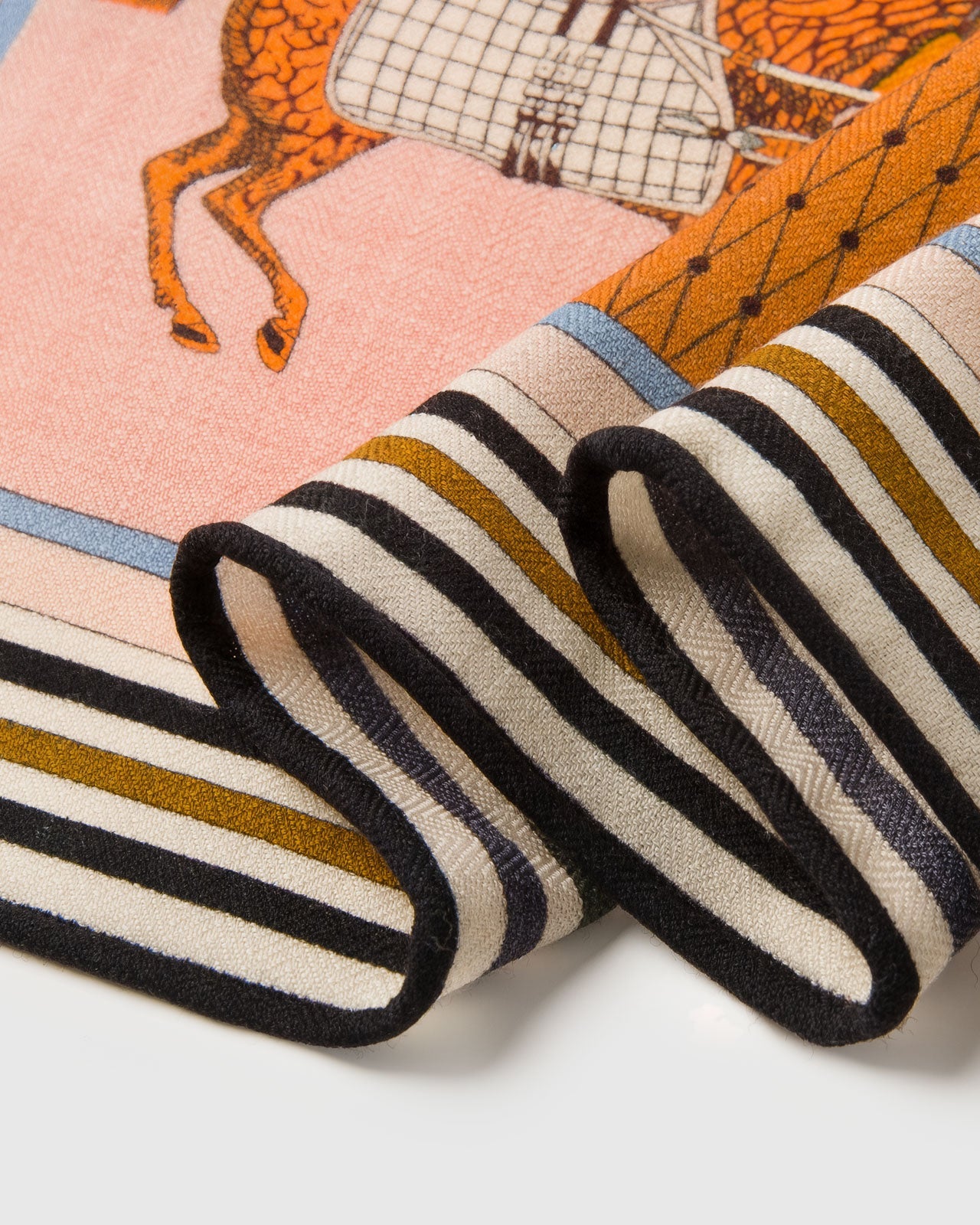 HORSE BLANKET PATCHWORK SILK SCARF