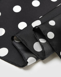 NOIR POLKA STUDY SILK SCARF
