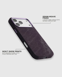 DENIM PHONE CASE — PURPLE