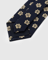 NAVY BLOSSOM TIE