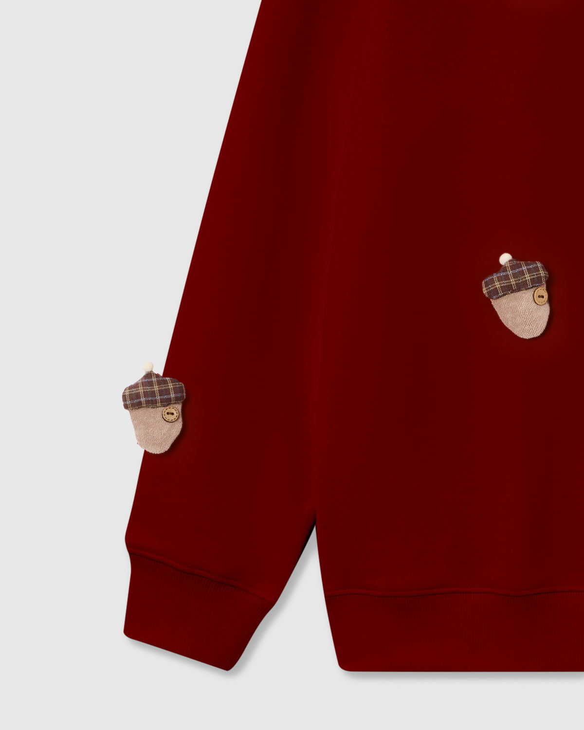REINDEER & ACORN PLUSH SWEATSHIRT