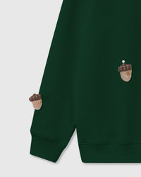 REINDEER & ACORN PLUSH SWEATSHIRT